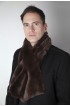 Dark brown rex fur scarf - Unisex